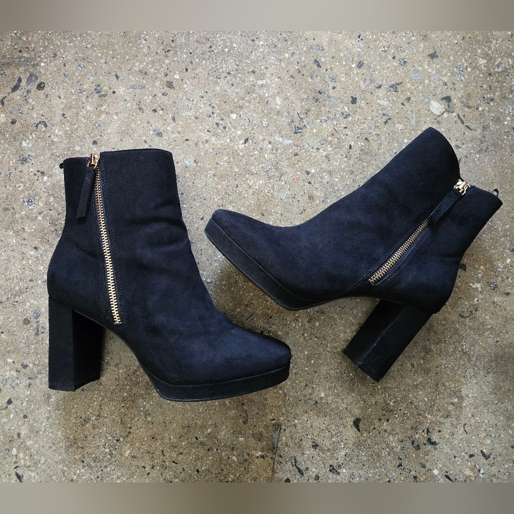 H&M black heeled boots heels